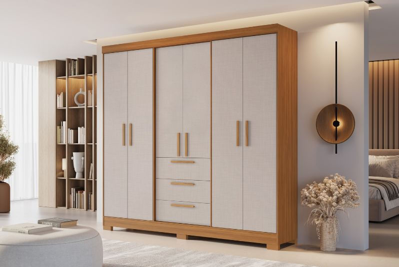 Guarda-Roupa-Casal-NT-6030-com-Espelho-6-Portas-e-3-Gavetas-com-Pes-Notavel